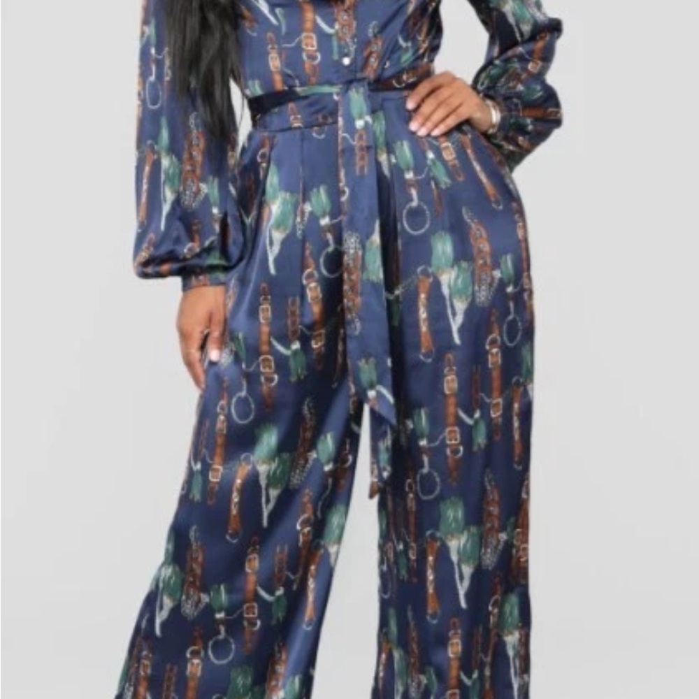 Fashion Nova entertainer satin jumpsuit